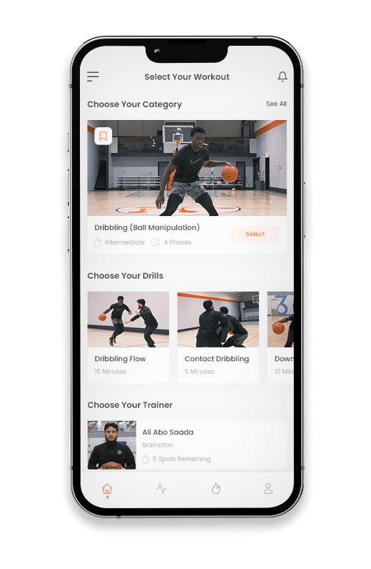 hoops academy canada's online basketball training system on mobile